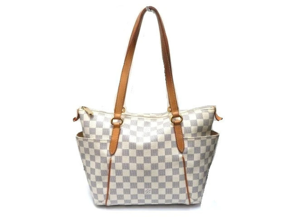 LOUIS VUITTON Totally Tote Bag Damier Azur White